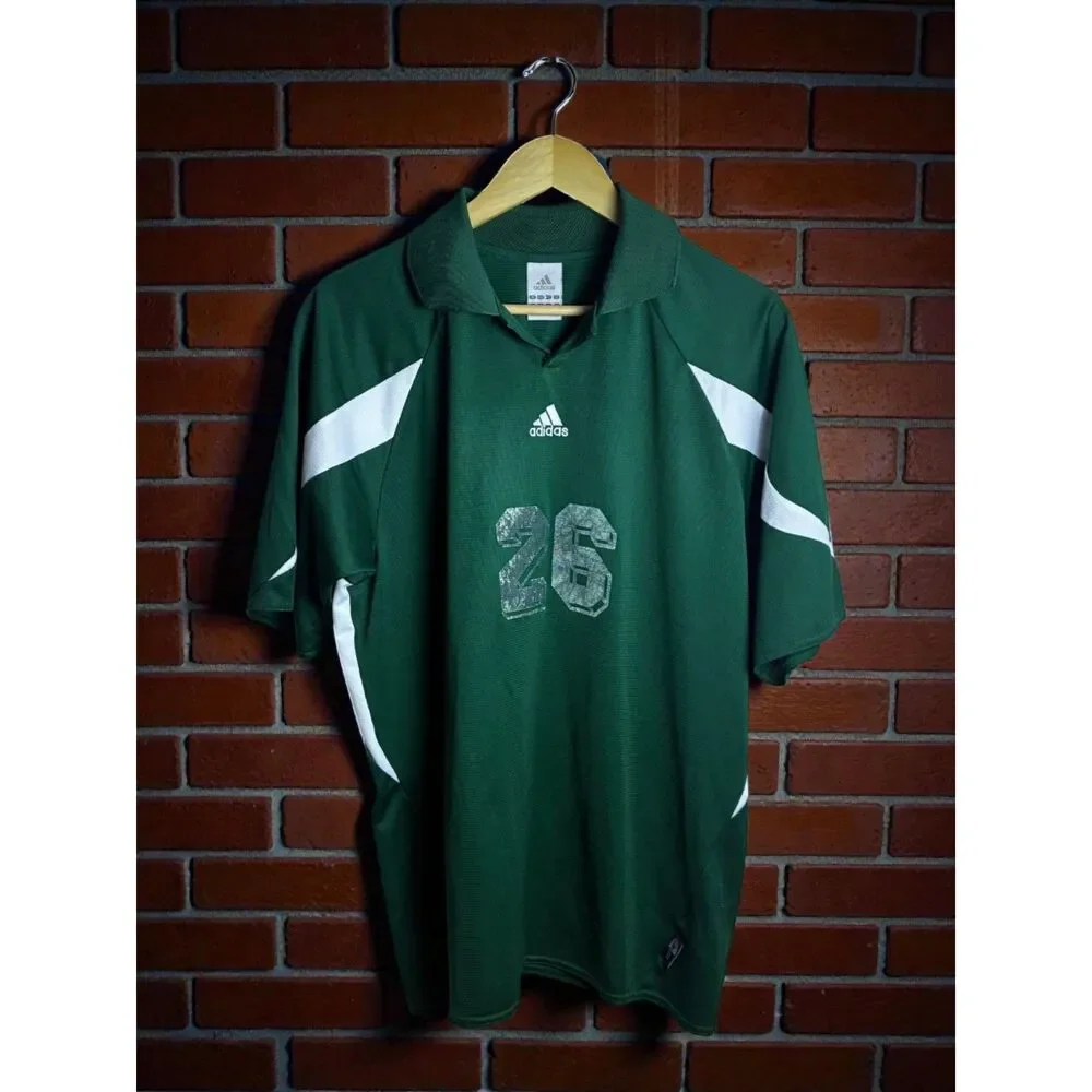 Adidas Green Soccer Jersey #26 Adult Medium Athletic Shirt